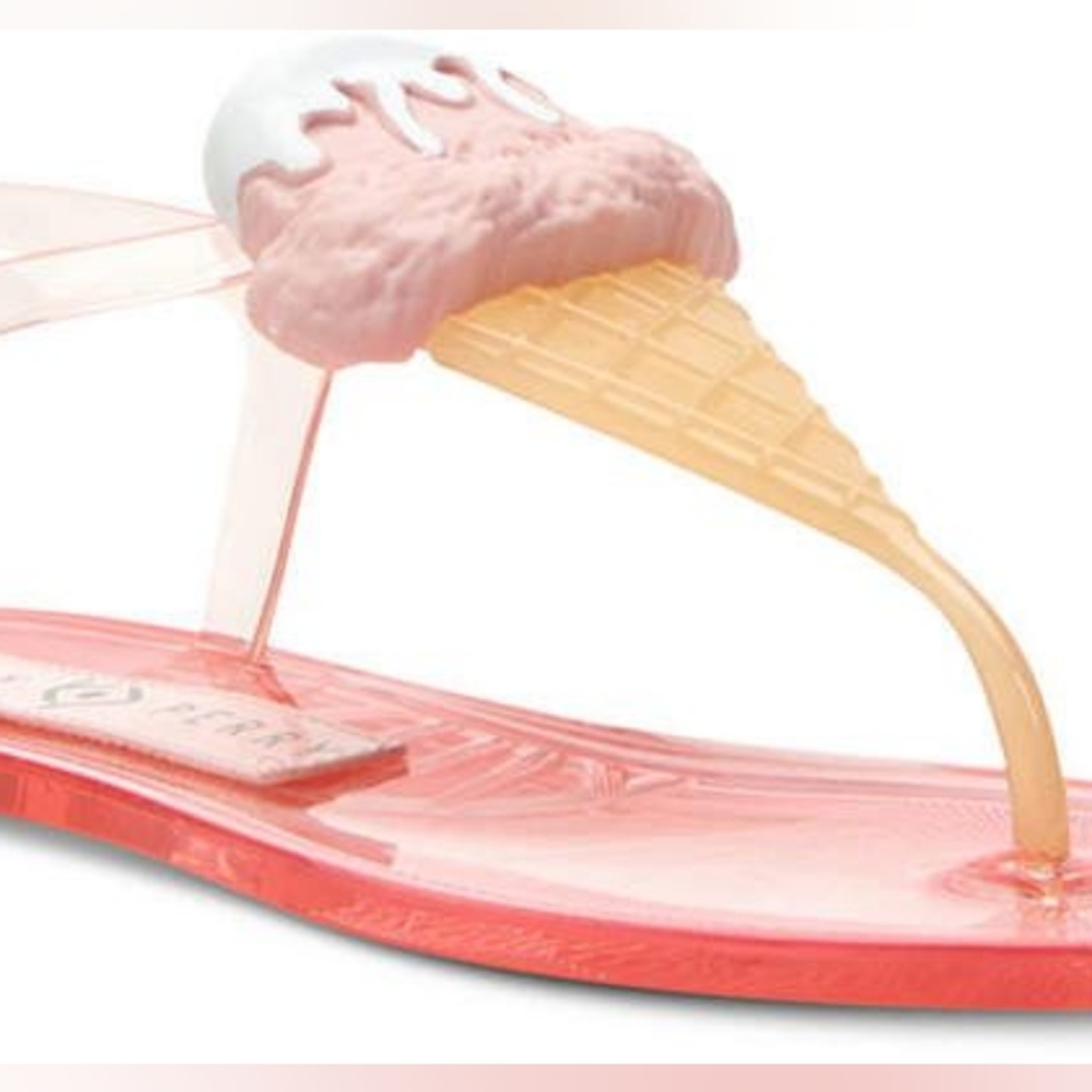 Ice Cream Cone Sundae Katy Perry Jelly Sandals Size 5 - Picture 3 of 9